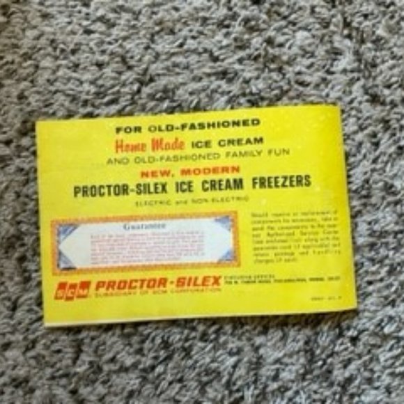 ProctorSilex Kitchen Vintage Proctorsilex Ice Cream Freezer Recipe